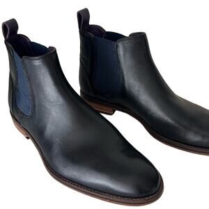 Ted Baker Camroon 4 Chelsea Boot Black Navy Paisley Purple US 11.5